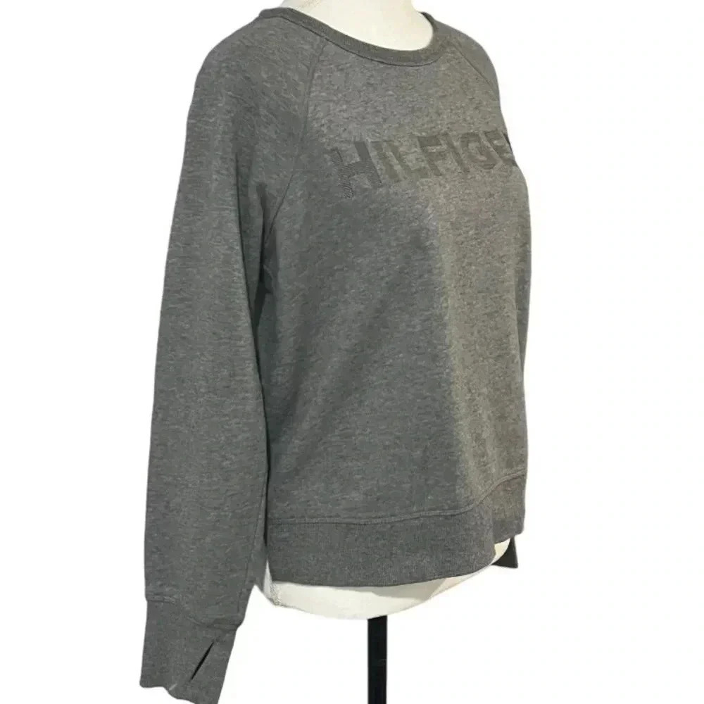 Tommy Hilfiger size S monochrome embroidered sweatshirt EUC
